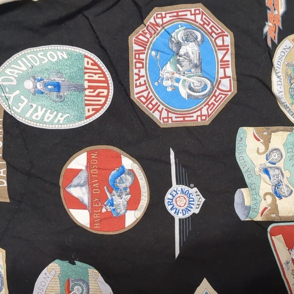 Harley Davidson Around The World Made In Hawaii Hawaiian Shirt sz L - Picture 3 of 9